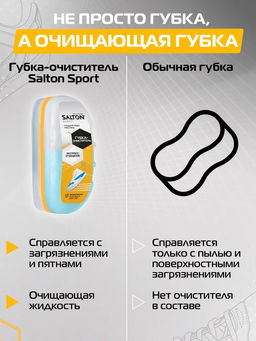 Губка-очиститель для спортивной обуви из всех видов кож и текстиля Salton Sport