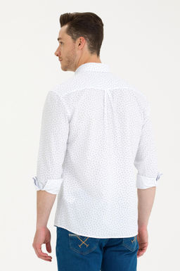 U. S. Polo Assn Мужская белая рубашка с принтом Saks - U.s. polo assn фото 18
