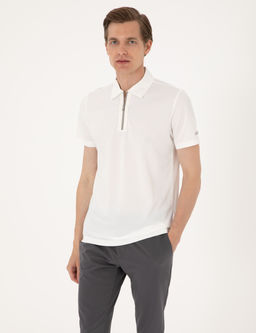 Ekru Ultralight Kuma_ Slim Fit Polo Yaka Ti__rt