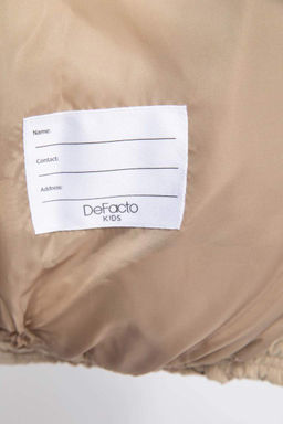 Водоотталкивающее пальто с капюшоном для девочек - Defacto фото 8