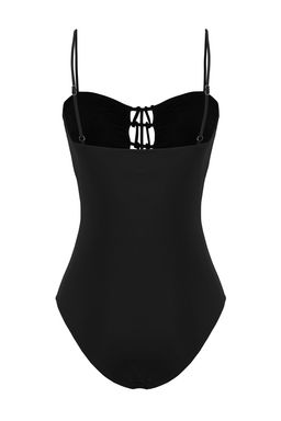 TRENDYOLMILLA Siyah Straplez Biyeli Regular Mayo TBESS25MA00056  фото 7