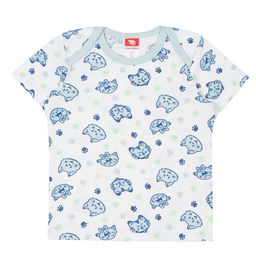 CRB wear/CAN 61780 Футболка ясельная, голубые котята/Ex.Cherubino  фото 3