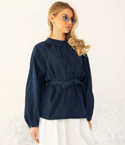 Блуза #КТ80303, синий - Dommod фото 2