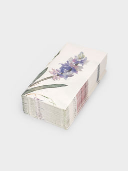 Салфетки бумажные, 33х33 см, 20 шт, прямоугольные, белые, Цветы, Bouquet - Anna lafarg фото 2