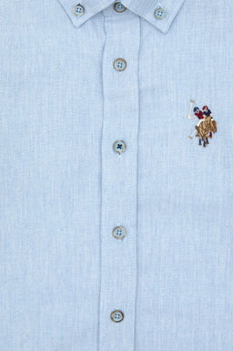 Erkek _ocuk A__k Mavi Uzun Kollu Basic G_mlek Sepette S_rpriz _ndirim - U.s. polo assn фото 3
