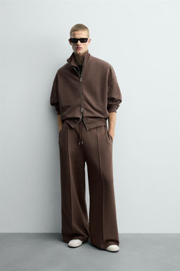 LABEL INTERLOCK TROUSERS