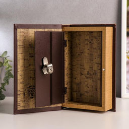 Шкатулка книга-сейф «Государева казна», дерево, искусственная кожа, 21×13×5 см