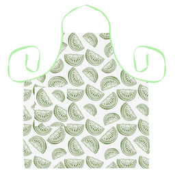 Фартук Хозяюшка 68х72см Астурия зеленый, с карманом, на завязках, рогожка (хлопок 100%) 171г/м2, на картоне, Домашняя мода (Россия)