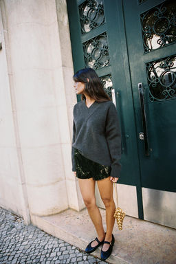 KNIT V-NECK JUMPER - Zara фото 17