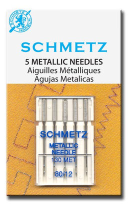 Иглы для бытовых швейных машин Schmetz для металлизированных нитей 130 MET NM 80, уп.5 игл