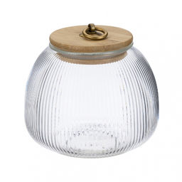 Банка 950 мл стеклянная с бамбуковой крышкой,Linea LANTERN арт. 93-HO-LA-02-950