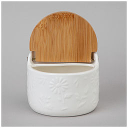 БАНКА LEFARD FLOWERS STORY С ДЕРЕВ. КРЫШКОЙ 11,5*10,5*9 СМ 450 МЛ  фото 3