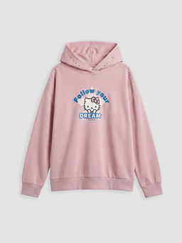 Свитшот Hello Kitty для девочек с капюшоном