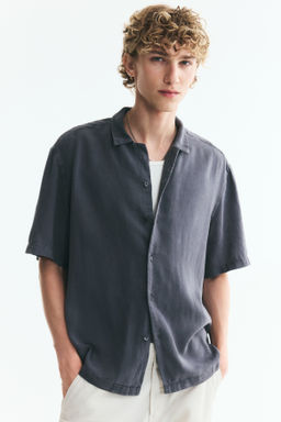 Camisa resort en mezcla de lino Relaxed Fit - H&m фото 3
