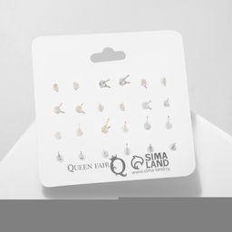 Набор серьги 12 пар Вкусняшки тропика, цветные в золоте - Queen fair фото 2