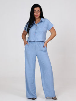 ЖК-Камила ЖЕНСКИЙ КОСТЮМ (Голубой) - А-дина фото 3