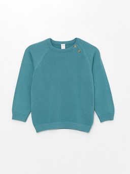 Bisiklet Yaka Uzun Kollu Erkek Bebek Triko Kazak