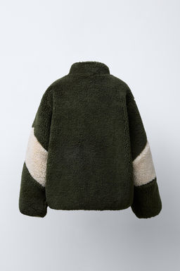 FAUX SHEARLING FLEECE-LINED JACKET - Zara фото 4