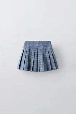 CHECK BOX PLEAT SKIRT - Zara фото 3