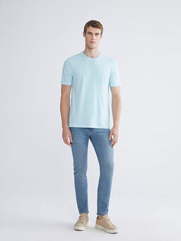 Bisiklet Yaka Penye Erkek Ti??rt