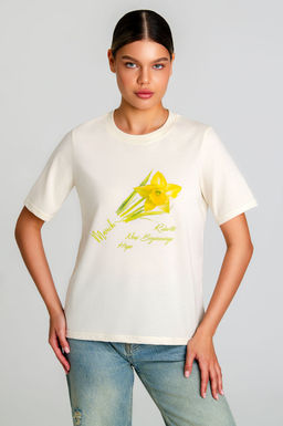 Арт. 31165 Футболка женская  44-52 (5 шт) Цвет:светло-молочныйй