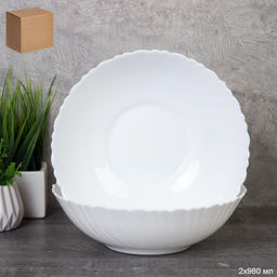 Набор суповых тарелок 2 штуки 980 мл 200 мм Классика белый / TW-80XN (WHITE) /уп 16/