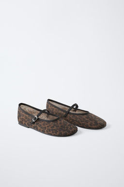 ORGANZA ANIMAL PRINT BALLET FLATS - Zara фото 3