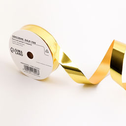 Лента для декора и подарков, «Металлик», золото, 2 см × 50 м
