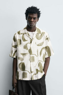 PRINTED VISCOSE/LINEN SHIRT - Zara фото 2