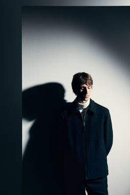 Chaqueta en mezcla de lana Regular Fit