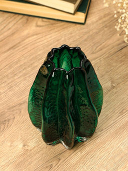 Ваза «Кэли», 21×12×6 см, стекло, зелёная