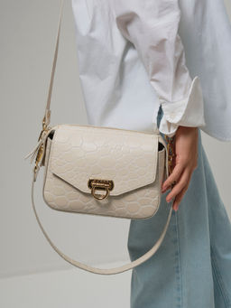 Сумка через плечо Azaro 3684 бежевый лен стоун