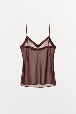 SATIN PIPING TOP - Zara фото 4