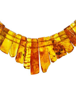 Оригинальное лечебное колье из натурального янтаря Помпеи