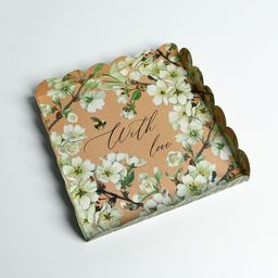 Цена за 5 шт. Коробка для печенья, кондитерская упаковка с пластиковой крышкой, «Пчёлка», 21×21×3 см