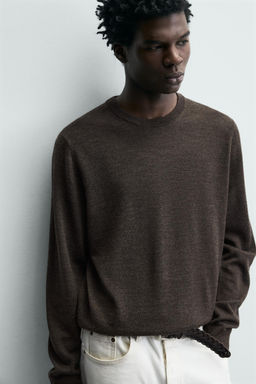 JERSEY REGULAR FIT LANA / marr?n vigor? - Zara фото 5