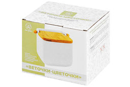 Банка д/сыпучих продуктов 850 мл 15*12*11 см Веточки-цветочки + откидная бамбук.крышка - Elan gallery фото 7