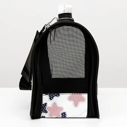 Сумка - переноска для животных Звездочки, каркасная, размер L, 53 х 21 х 29 см - Пижон фото 4