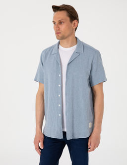 Lacivert Comfort Fit K_sa Kollu G_mlek - Pierre cardin фото 3