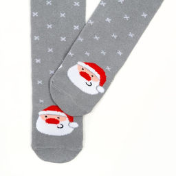 Колготки Крошка Я «Санта», серый, рост 68-74 см