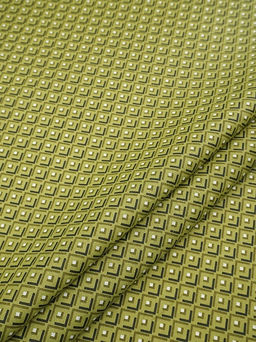 Бязь "Геометрия - уголки" цв.св.оливково-зеленый, ш.1.5м, хлопок-100%, 120гр/м.кв