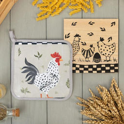 Цена за 2 шт. Набор кухонный Светлой пасхи прихватка, подставка под горячее