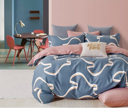 Постельное белье сатин элит на молнии - Пестрая лента 1.5 сп. (нав.70х70)