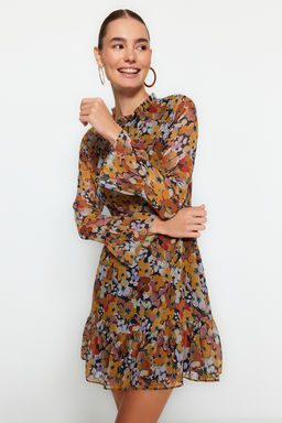 TRENDYOLMILLA Siyah Dik Yaka Dokuma Elbise TCLAW19LJ0076  фото 27