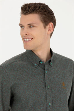 Мужская мятная рубашка с длинным рукавом - U.s. polo assn фото 9