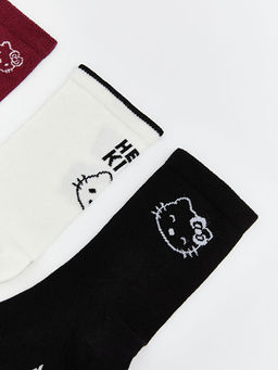 Hello Kitty Bask?l? Kad?n Soket ?orap 3l?