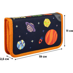 Пенал Комус Cosmoreх ПКК 03-6, ламинат, софт тач, 1 отд., 190x110 мм