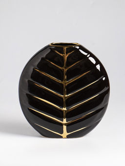 Ваза «Новайо», 18×17 см, керамика, чёрная