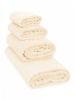 Полотенце для тела 100x150 молочный махровая ткань - Denastia фото 4