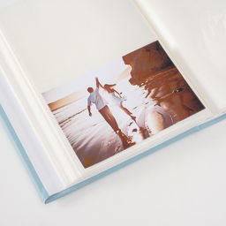 Фотоальбом на 200 фото 10×15 см «Мишка малыш», голубой, искусственная кожа, 5.5×18.6×22.6 см